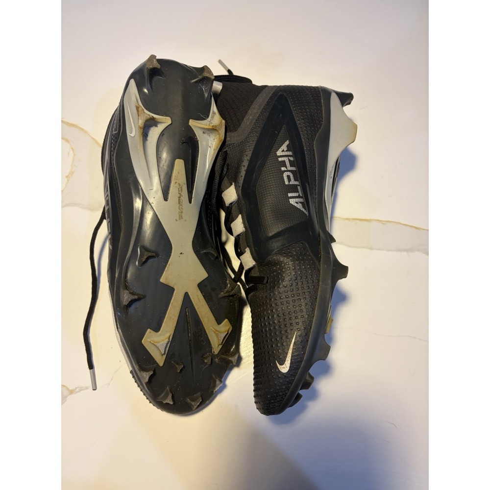 Nike Alpha Menace 4 Elite Football Cleats Black White Men's Size 13 FD7036-001 - Picture 8 of 8